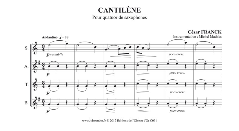 FRANCK C. : Cantilène